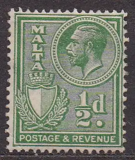 Malta, Mi-Nr. 153 **, König Georg V. und Wappen