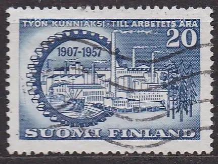 Finnland, Mi-Nr. 481 gest., 50 Jahre finnischer Arbeitgeber-Zentralverband