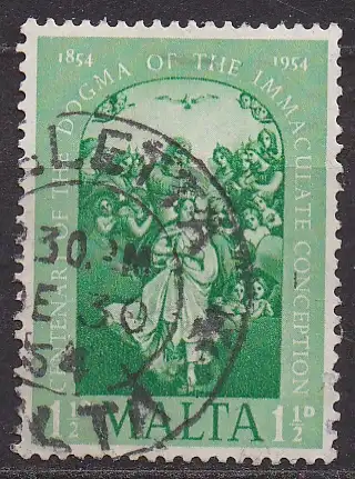 Malta, Mi-Nr. 234 gest., 100 Jahre Dogma der unbefleckten Empfängnis