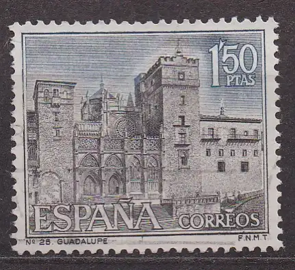 Spanien, Mi-Nr. 1619 gest., Sehenswürdigkeiten: Kloster Guadalupe
