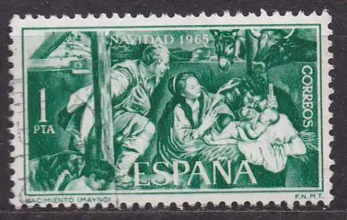 Spanien, Mi-Nr. 1585 gest., Weihnachten 1965
