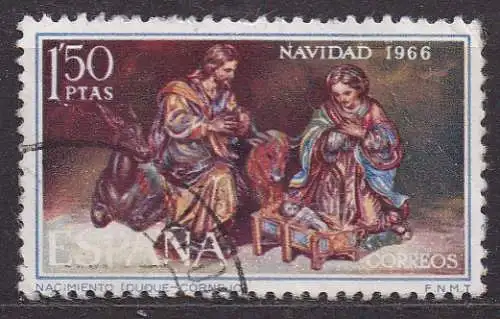 Spanien, Mi-Nr. 1659 gest., Weihnachten 1966