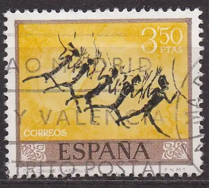 Spanien, Mi-Nr. 1672 gest., Prähistorische Felsmalerei