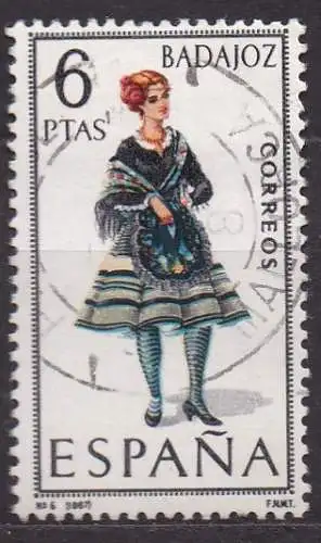 Spanien, Mi-Nr. 1690 gest., Trachten: Badajoz