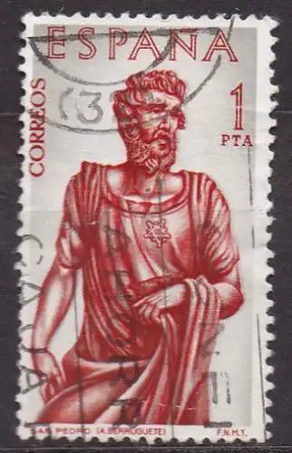 Spanien, Mi-Nr. 1329 gest., Holzschnitzerei von Alonso Berruguete