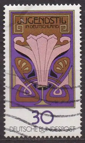 BRD, Mi-Nr. 923 gest., aus Block 14, 75 Jahre Jugendstil in Deutschland