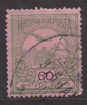 Ungarn, Mi-Nr. 123 X gest., Turul überfliegt Stephanskrone