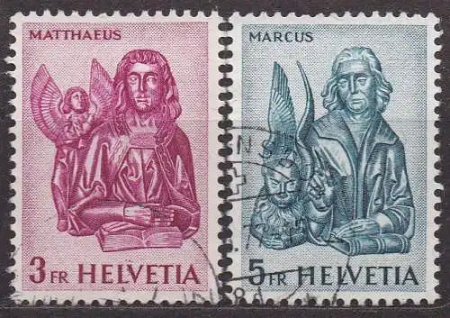 Schweiz, Mi-Nr. 738 + 739 gest., Evangelisten