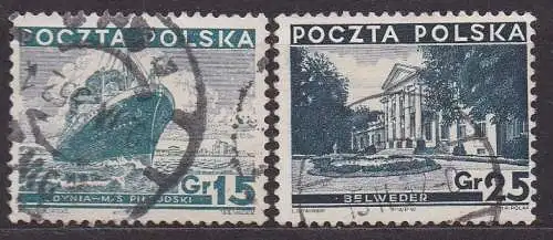 Polen, Mi-Nr. 303 + 305 gest., Sehenswürdigkeiten
