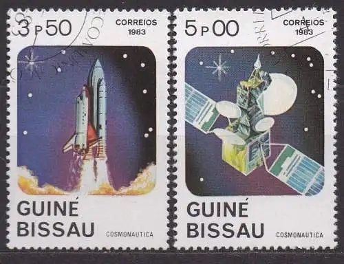 Guinea-Bissau, Mi-Nr. 668 + 669 gest., Raumfahrt