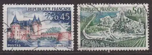 Frankreich, Mi-Nr. 1367 + 1368 gest., Landschaften