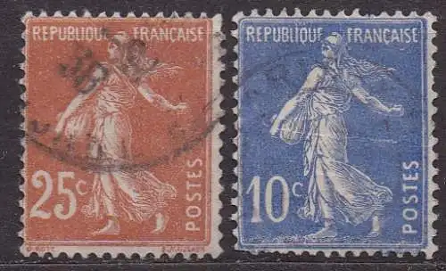 Frankreich, Mi-Nr. 215 + 271 gest., Säerin
