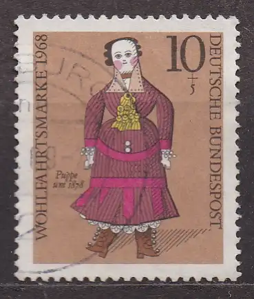 BRD, Mi-Nr. 571 gest., Wohlfahrt 1968, Puppen