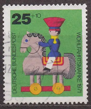 BRD, Mi-Nr. 706 gest., Wohlfahrt 1971 - Altes Holzspielzeug