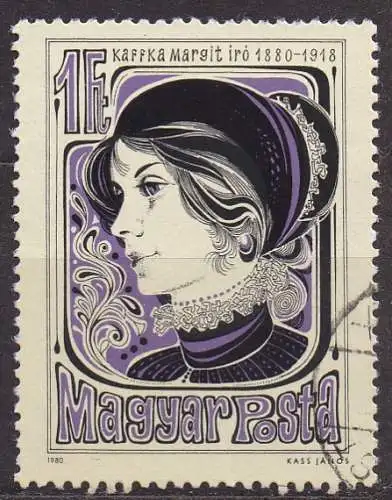 Ungarn, Mi-Nr. 3431 gest., 100. Geburtstag von Margit Kaffka