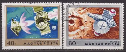 Ungarn, Mi-Nr. 2931 + 2932 gest., Marsforschung