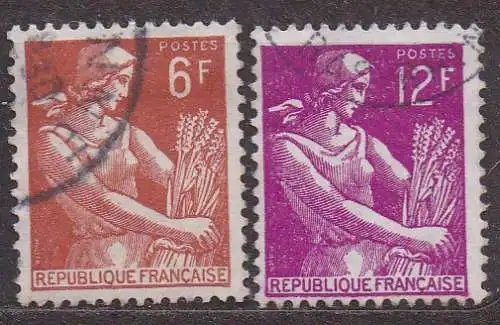 Frankreich, Mi-Nr. 1148 - 1149 gest., kompl., Bäuerin