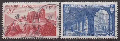 Frankreich, Mi-Nr. 857 + 858 gest., Landschaften