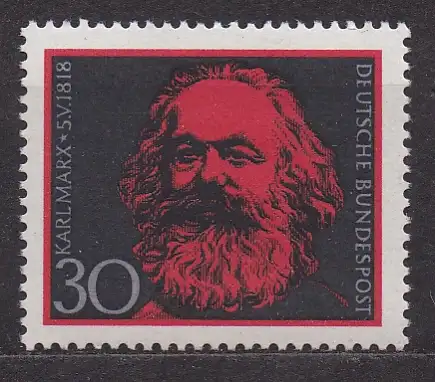 BRD, Mi-Nr. 558 **, Karl Marx