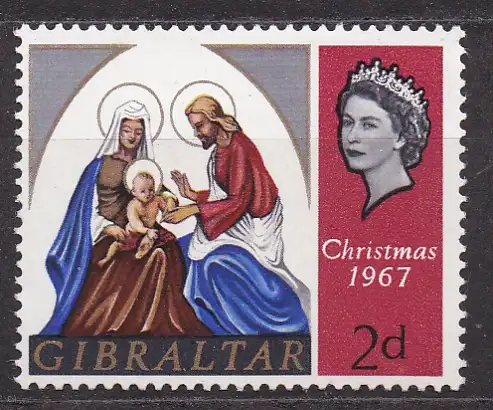 Gibraltar, Mi-Nr. 205 **, Weihnachten 1967