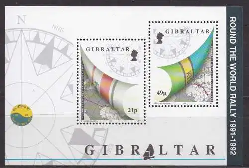 Gibraltar, Block Mi-Nr. 17 **, Whitbread-Segelregatta "Rund um die Welt"