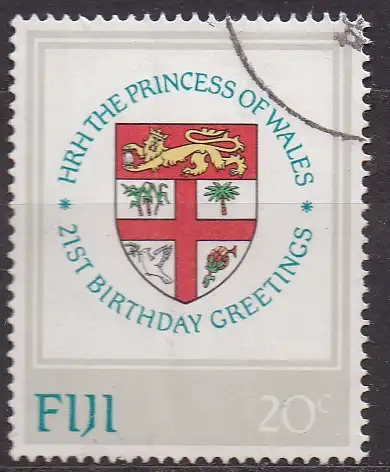 Fidschi - Inseln, Mi-Nr. 464 gest., 21. Geburtstag von Prinzessin Di