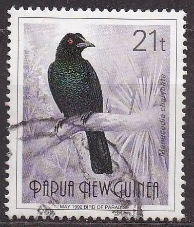 Papua Neuguinea, Mi-Nr. 647 I II gest., Paradiesvogel