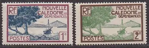 Neukaledonien, Mi-Nr. 136 + 137 **, Landesmotive