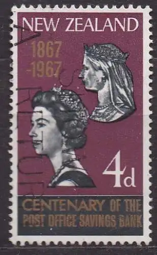Neuseeland, Mi-Nr. 454 gest., 100 Jahre Neuseeländische Postsparkasse