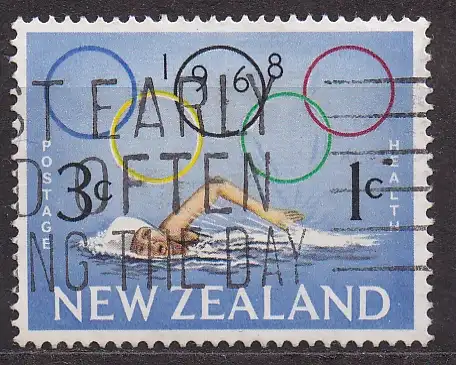 Neuseeland, Mi-Nr. 488 gest., Olympische Sommerspiele Mexiko 1968