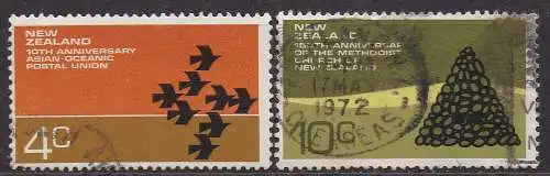 Neuseeland, Mi-Nr. 580 + 583 gest., Jahrestage
