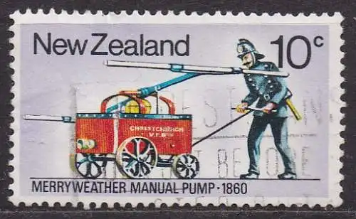 Neuseeland, Mi-Nr. 731 gest., Historische Feuerspritze
