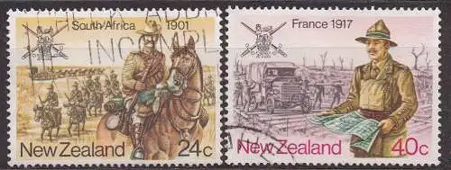 Neuseeland, Mi-Nr. 912 + 913 gest., Militärgeschichte: Heer