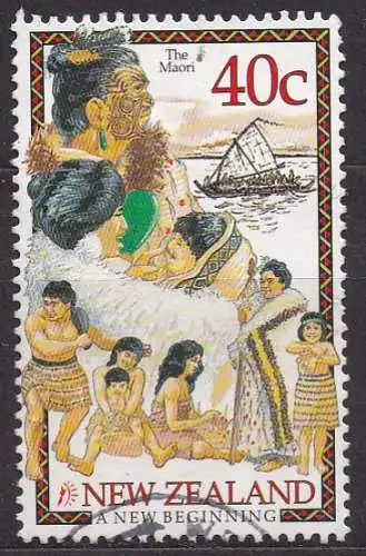 Neuseeland, Mi-Nr. 1659 gest., Jahrhundertwende: Die Maori