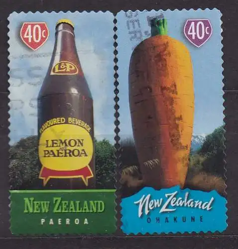 Neuseeland, Mi-Nr. 1719 + 1720 gest., Städtewahrzeichen