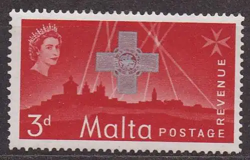 Malta, Mi-Nr. 255 *, 15. Jahrestag der Georgskreuzverleihung