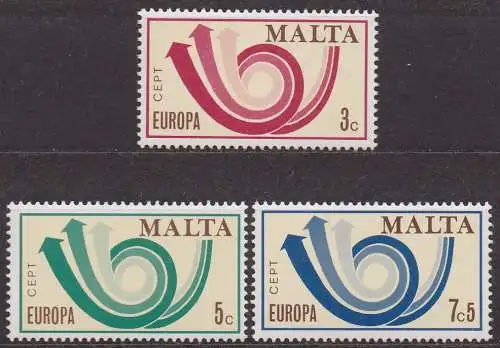 Malta, Mi-Nr. 472 - 474 **, Europa 1973