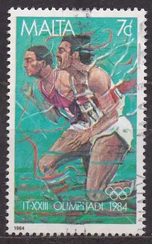 Malta, Mi-Nr. 710 gest., Olympische Sommerspiele Los Angeles 1984