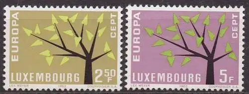 Luxemburg, Mi-Nr. 657 - 658 **, kompl., Europa CEPT 1962