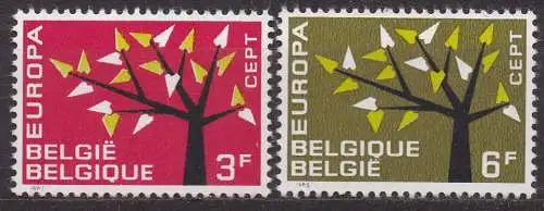 Belgien, Mi-Nr. 1282 - 1283 **, kompl., Europa CEPT 1962
