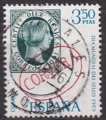 Spanien, Mi-Nr. 1810 gest., Welttag der Briefmarke