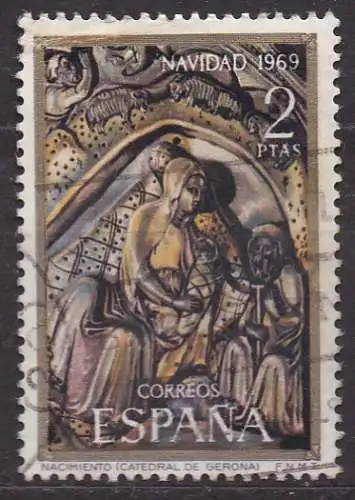 Spanien, Mi-Nr. 1838 gest., Weihnachten 1969