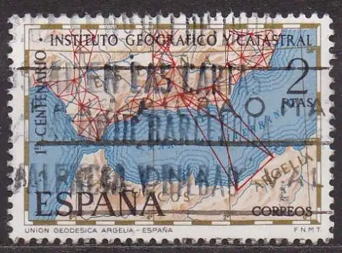 Spanien, Mi-Nr. 1894 gest., 100 Jahre kartographisches Institut