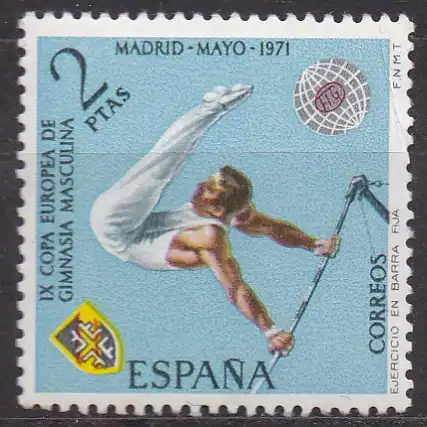 Spanien, Mi-Nr. 1930 **, 9. Turn-Europameisterschaften der Männer
