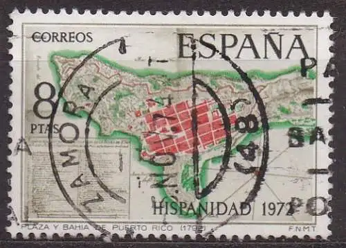 Spanien, Mi-Nr. 2005 gest., Spanisch-Amerikanische Geschichte: Puerto Rico