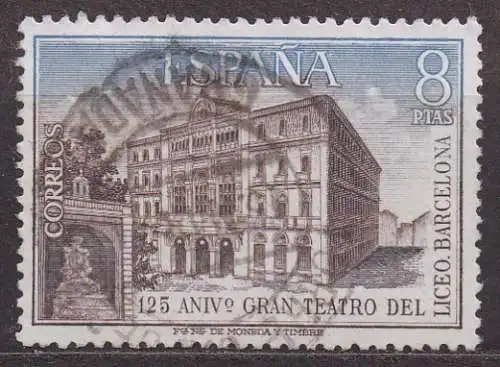 Spanien, Mi-Nr. 2009 gest., 125 Jahre Lizeum-Theater Barcelona
