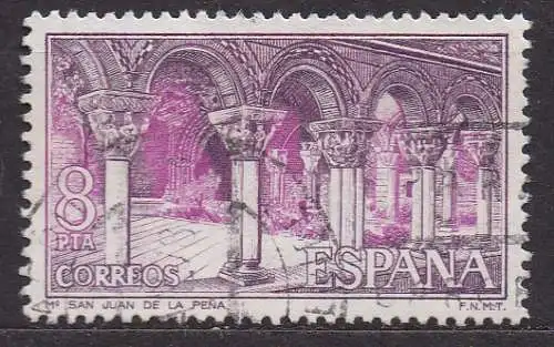 Spanien, Mi-Nr. 2191 gest., Klöster und Abteien: Cluniazenser-Kloster San Juan de la Pena