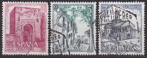 Spanien, Mi-Nr. 2161, 2162 + 2163 gest., Sehenswürdigkeiten