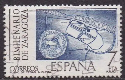 Spanien, Mi-Nr. 2213 gest., 2000 Jahre Saragossa