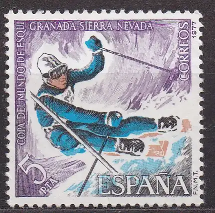 Spanien, Mi-Nr. 2294 **, Ski-Weltcuprennen in der Sierra Nevada